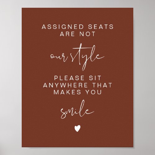 CORIANDER Sit Anywhere No Assigned Seats Poster