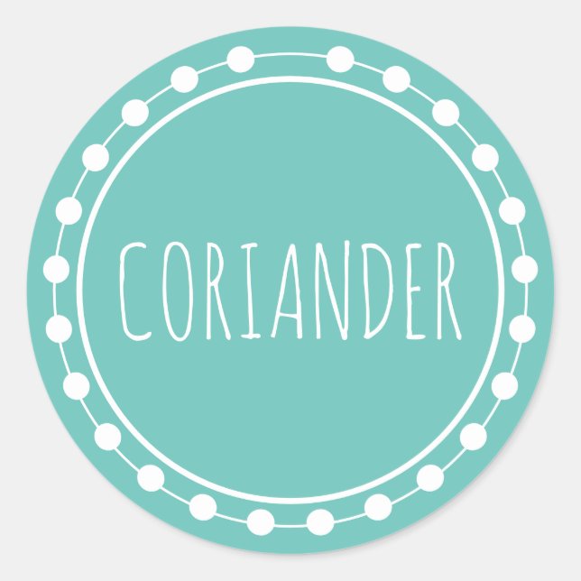 Coriander Spice Label (Front)