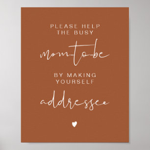 CORIANDER Terracotta Address the Envelope Sign