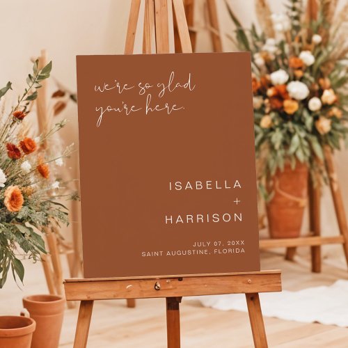 CORIANDER Terracotta Bohemian Wedding Welcome  Foam Board