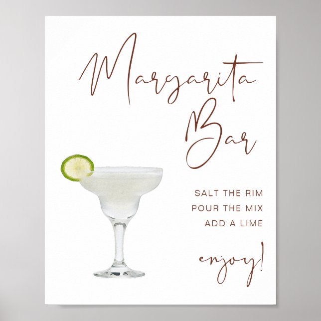 CORIANDER Terracotta Boho Margarita Bar Sign (Front)