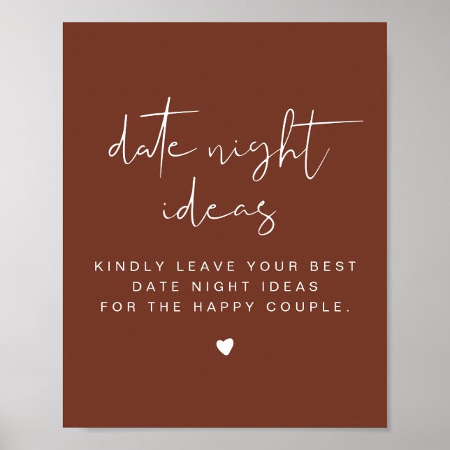 CORIANDER Terracotta Date Night Card Poster (Front)