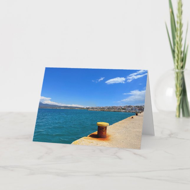 Corinth Greece Harbor Card (Front)