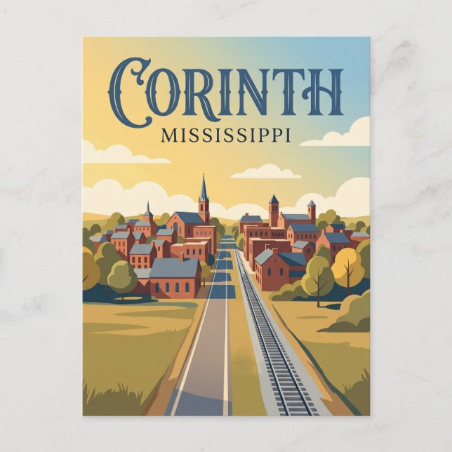Corinth Mississippi Postcard (Front)
