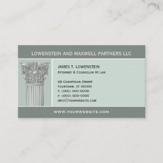 Corinthian Column Attorney Business Card