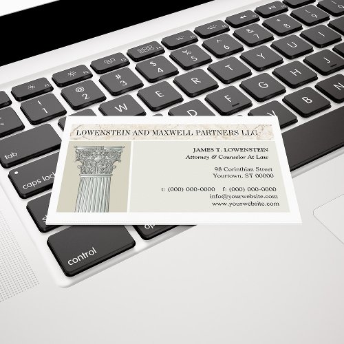 Corinthian Column Attorney Business Card