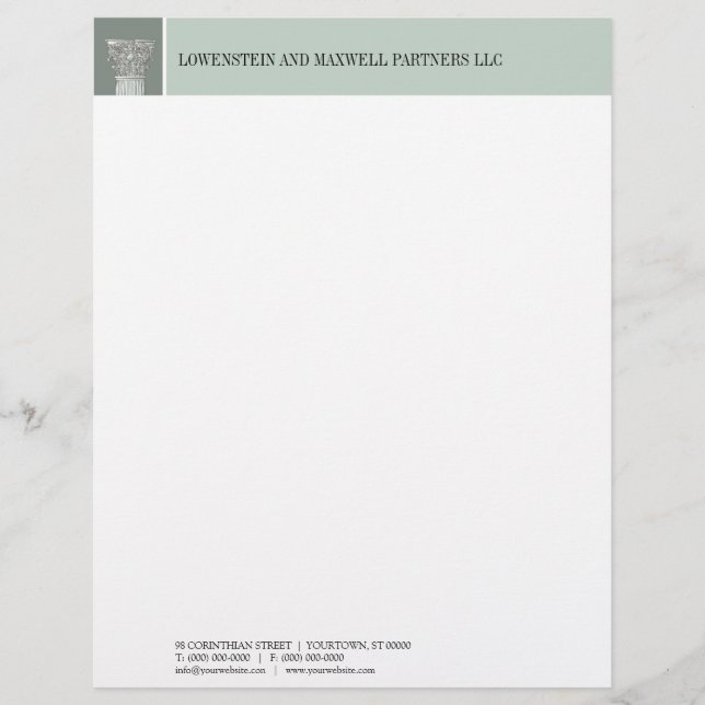 Corinthian Column Attorney Letterhead (Front)