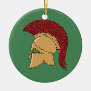 Corinthian Helmet Ceramic Ornament