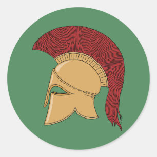 Corinthian Helmet Classic Round Sticker