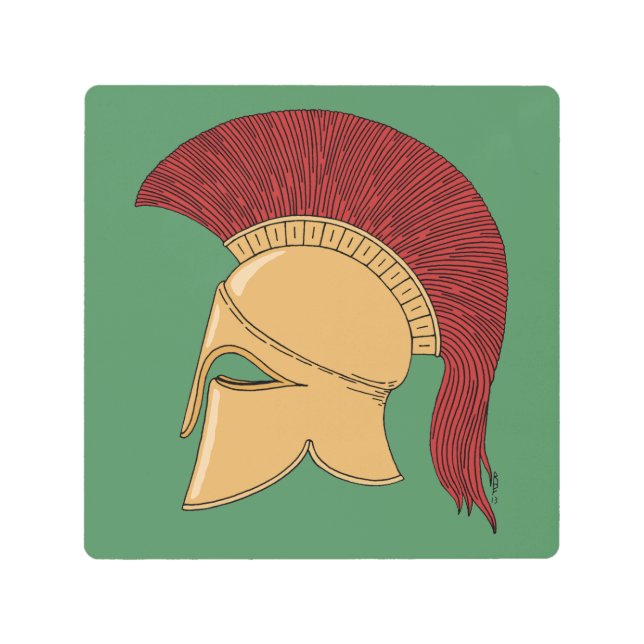 Corinthian Helmet Metal Print (Front)