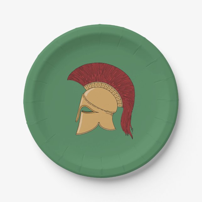 Corinthian Helmet Paper Plates (Front)