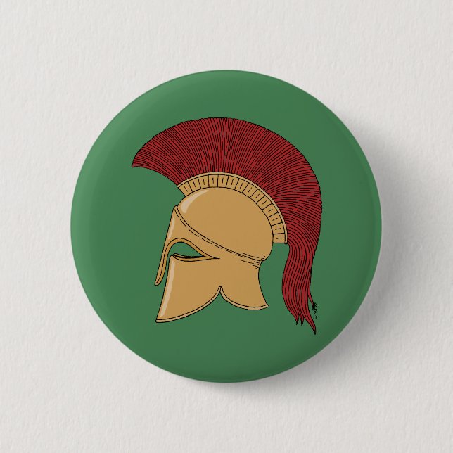 Corinthian Helmet Pinback Button (Front)