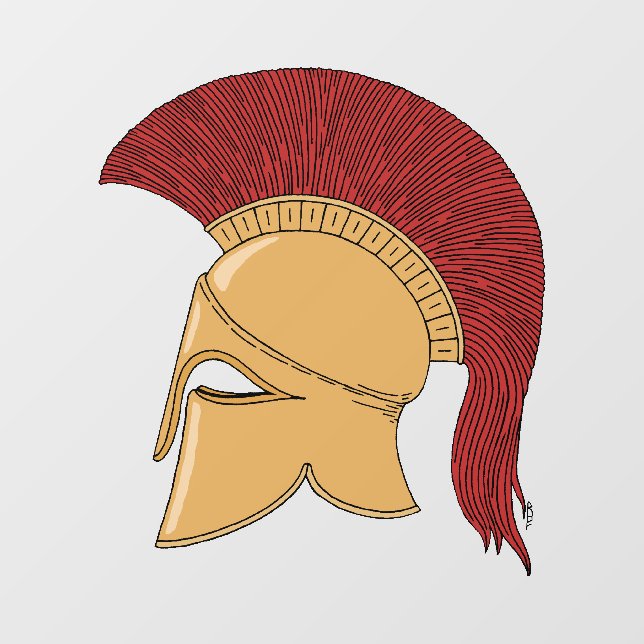 Corinthian Helmet Window Cling (Sheet)