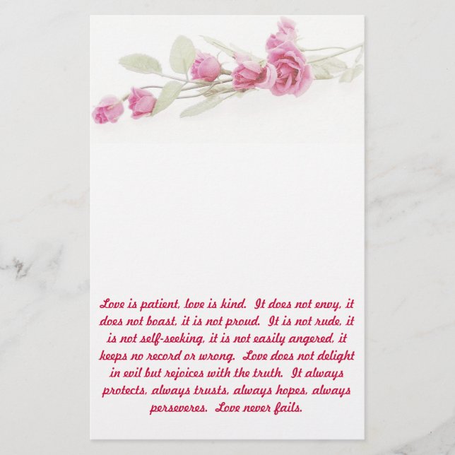 Corinthians Bible Verse Stationery (Front)