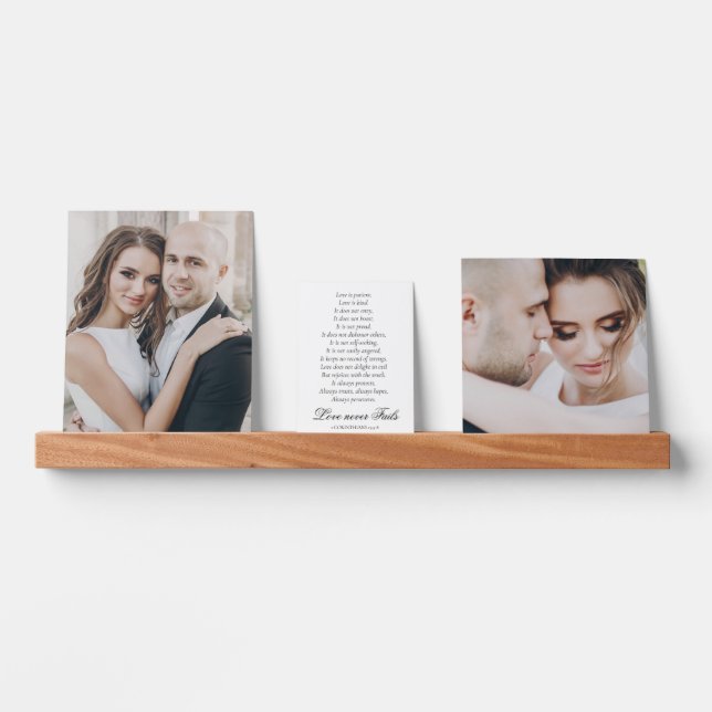 Corinthians Wedding Bible Verse Photo Keepsake Picture Ledge (Front)