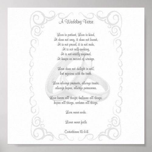 Corinthians Wedding Verse Poster