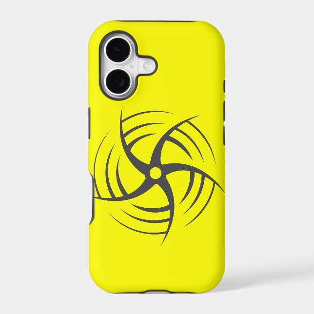 Coriolis Effect Swirly Throwing Star Iphone Case (Back)