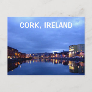 Cork at Night, Ireland Postcard
