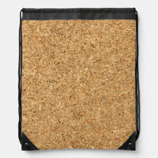 cork background drawstring bag