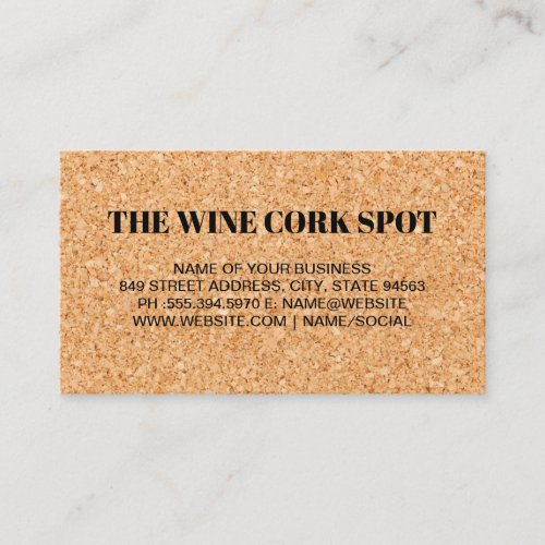 Cork Board Background Texture Business Card