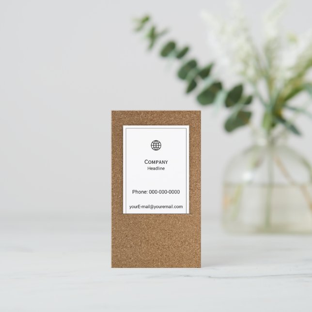 Cork Board Business Card (Standing Front)