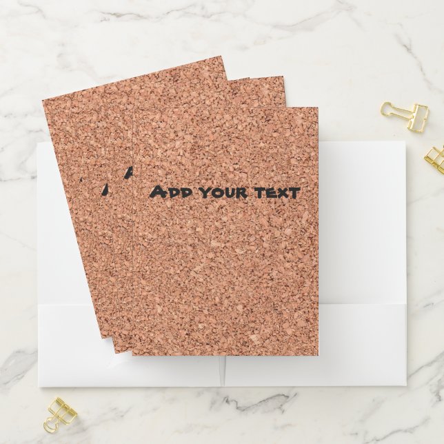 Cork Board - Personalizable Pocket Folder (In Situ)