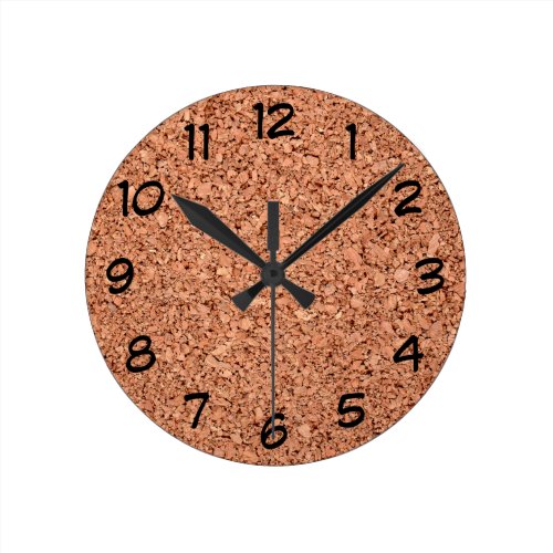 Cork Board Round Clock