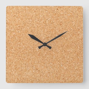 Cork Board Square Wall Clock by Argos_Photography at Zazzle
