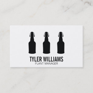 Cork Bottles (black) Business Card