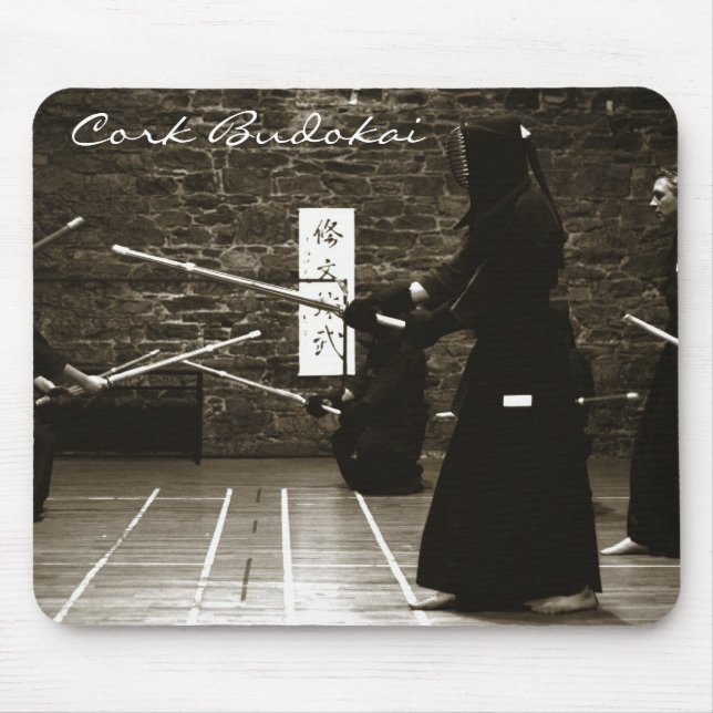 Cork Budokai kendo mousemat dojo Mouse Pad (Front)