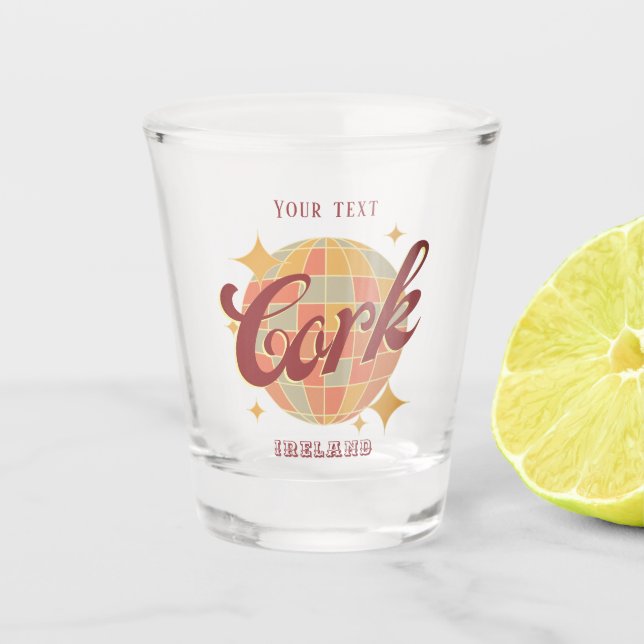 Cork City Ireland Retro gift driks Shot Glass (Front)