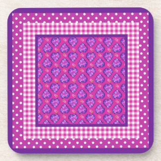 Cork Coasters, Hearts, Flowers, Checks, Polka Dots Coaster