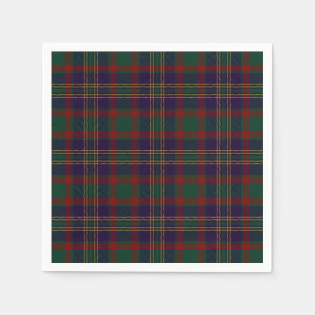 Cork County Irish Tartan Paper Napkins (Front)