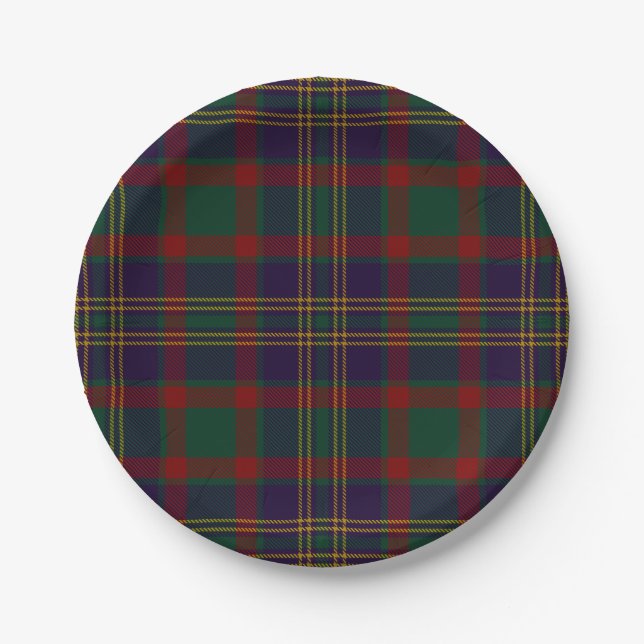 Cork County Irish Tartan Paper Plates (Front)