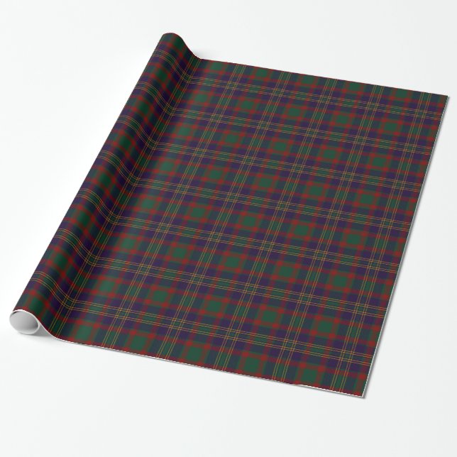 Cork County Irish Tartan Wrapping Paper (Unrolled)