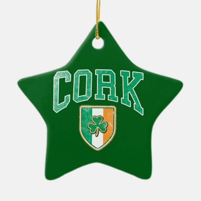 CORK Ireland Ceramic Ornament (Front)