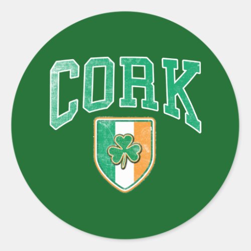 CORK Ireland Classic Round Sticker