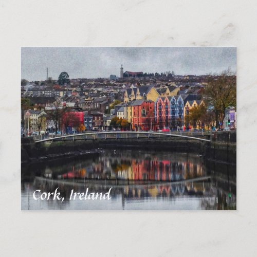 Cork Ireland Colors in Winter Postcard