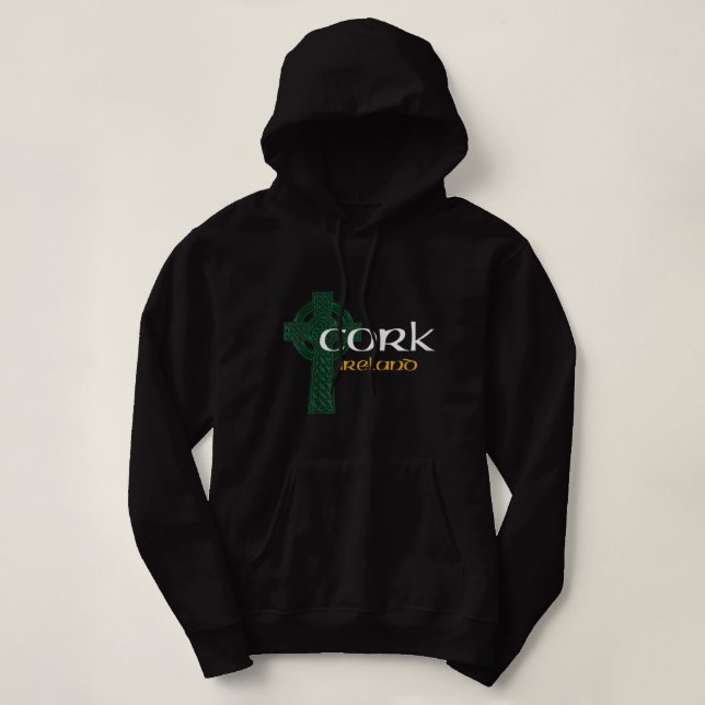 Cork Ireland County Celtic Gaelic Football and Hur Hoodie (Design Front)