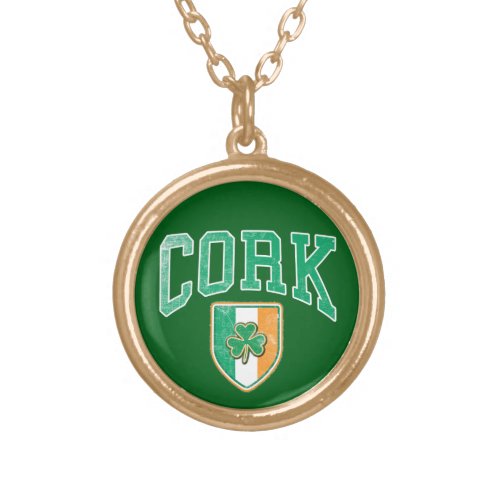 CORK Ireland Gold Plated Necklace