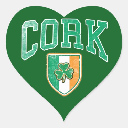 CORK Ireland Heart Sticker