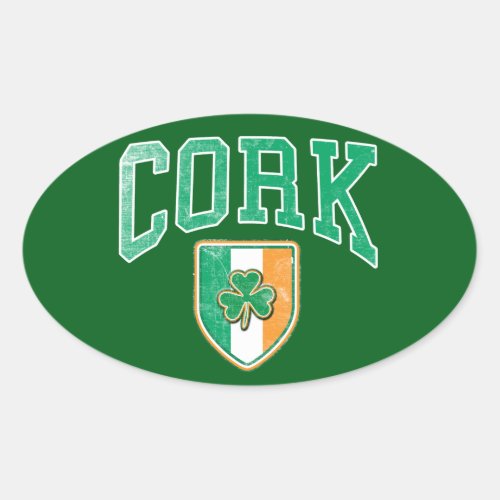 CORK Ireland Oval Sticker