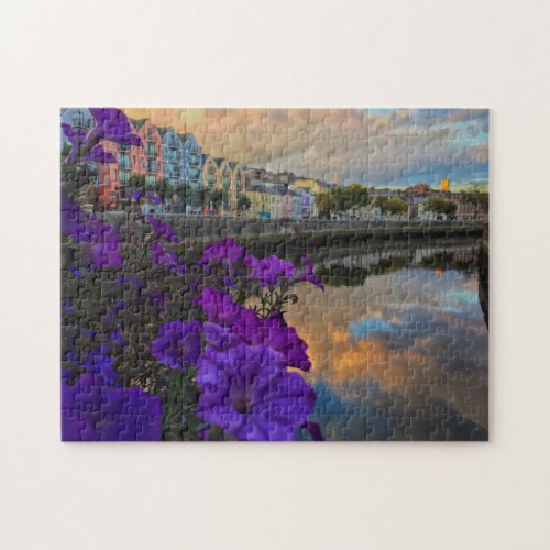 Cork Ireland Purple Flowers River Lee Puzzle