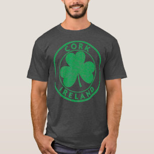 Cork Ireland Vintage Shamrock Sign Distressed T-Shirt