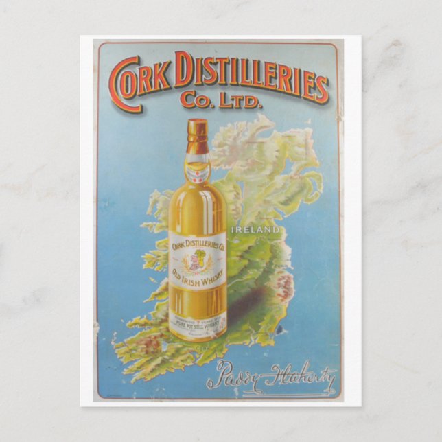 Cork Ireland Whiskey Distillery Postcard (Front)