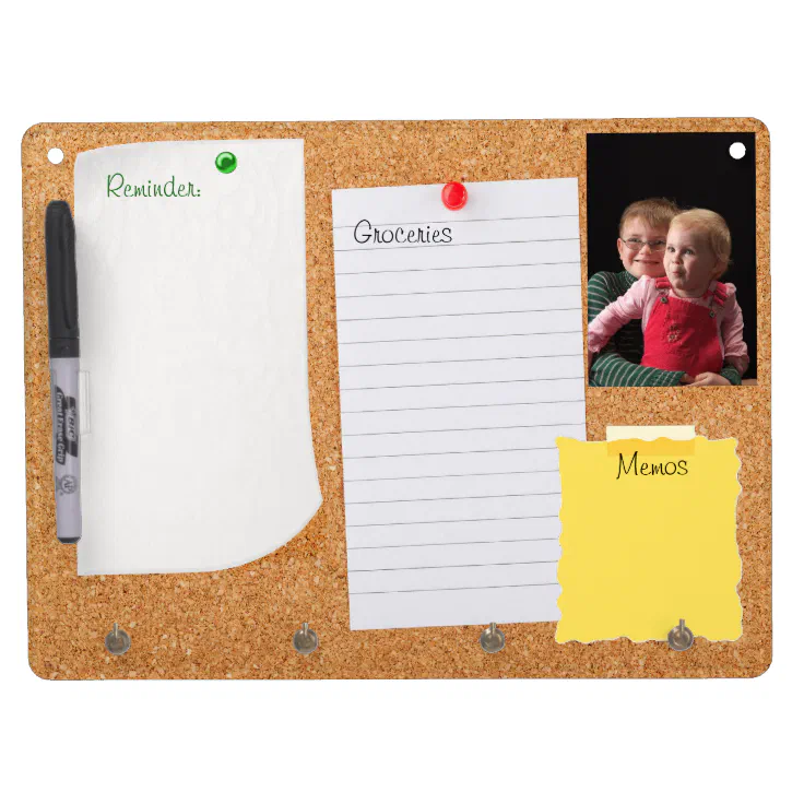 Cork Look Bulletin Board Dry Erase Board Zazzle