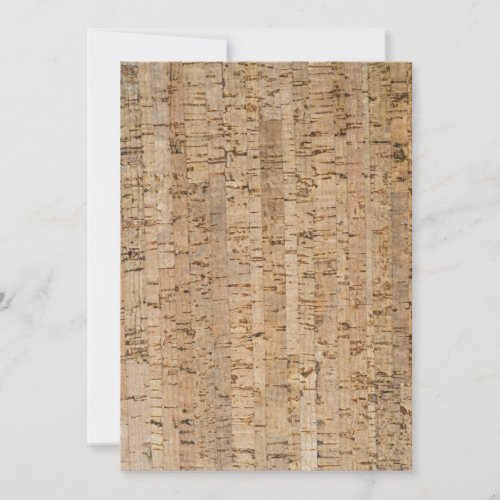 Cork-oak texture custom invitation