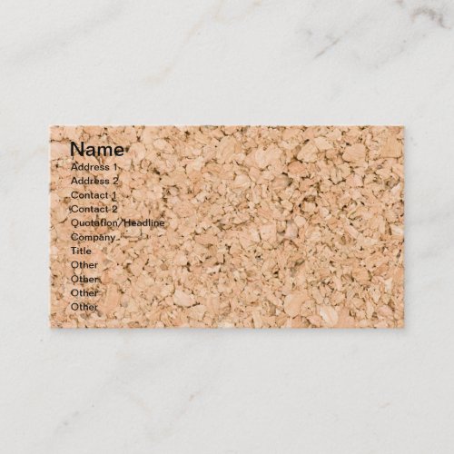 Cork oak pattern business card