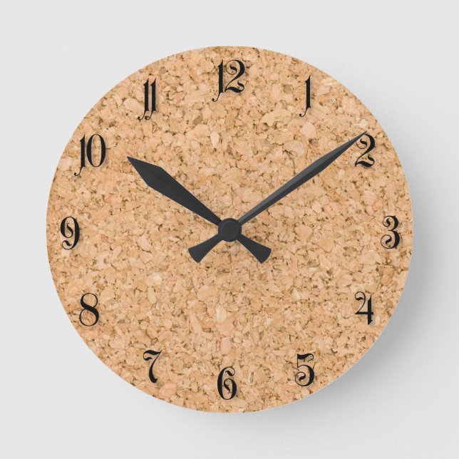Cork oak pattern round clock (Front)