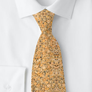 Cork Pattern Peachy Orange Neck Tie